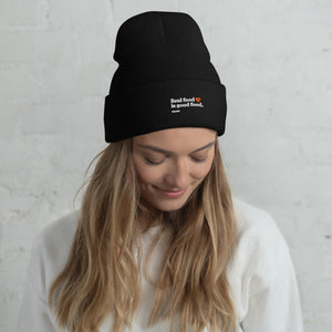 Real Food is Good Food Embroidered Beanie