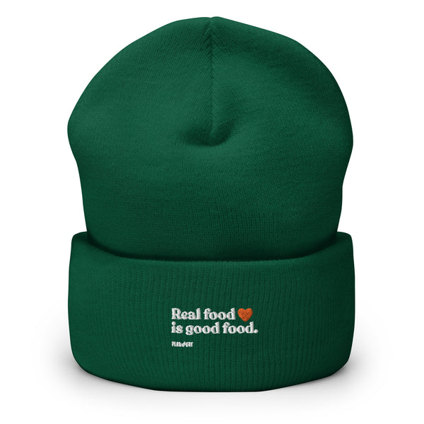 Real Food is Good Food Embroidered Beanie