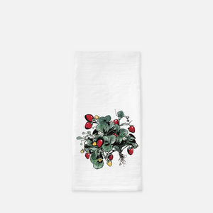 Strawberry Plant Tea Towel